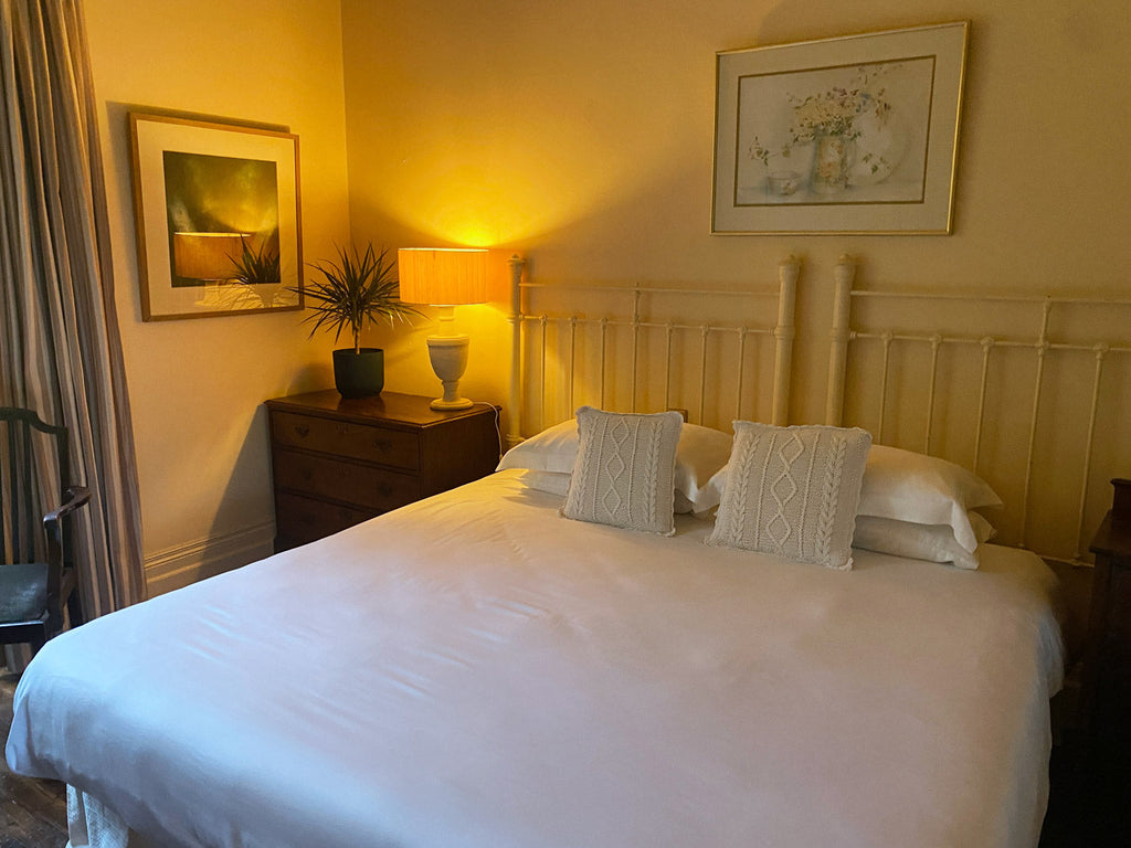 Bed made with Inish Living 100% TENCEL Lyocell bed linen