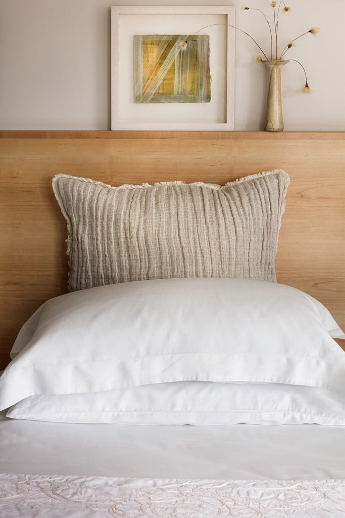 Bed linen on a bed showcasing the luxury 100% TENCEL Lyocell by Inish Living